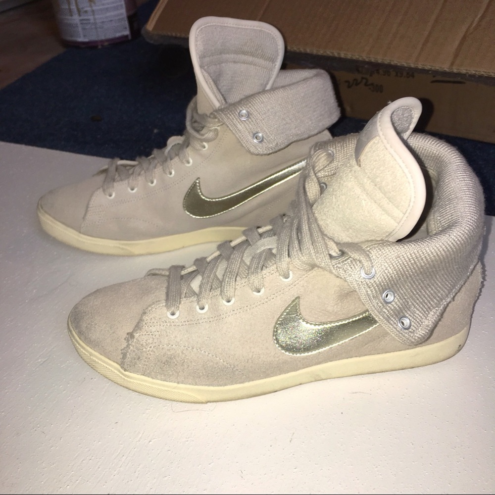Nike retro metallic swoosh high top sneakers